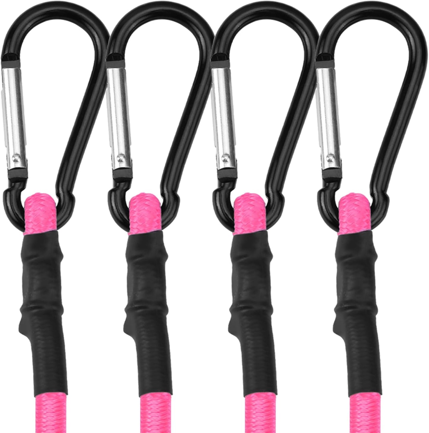 Cuerdas elásticas bungee con gancho 24pulg 4pzas camping