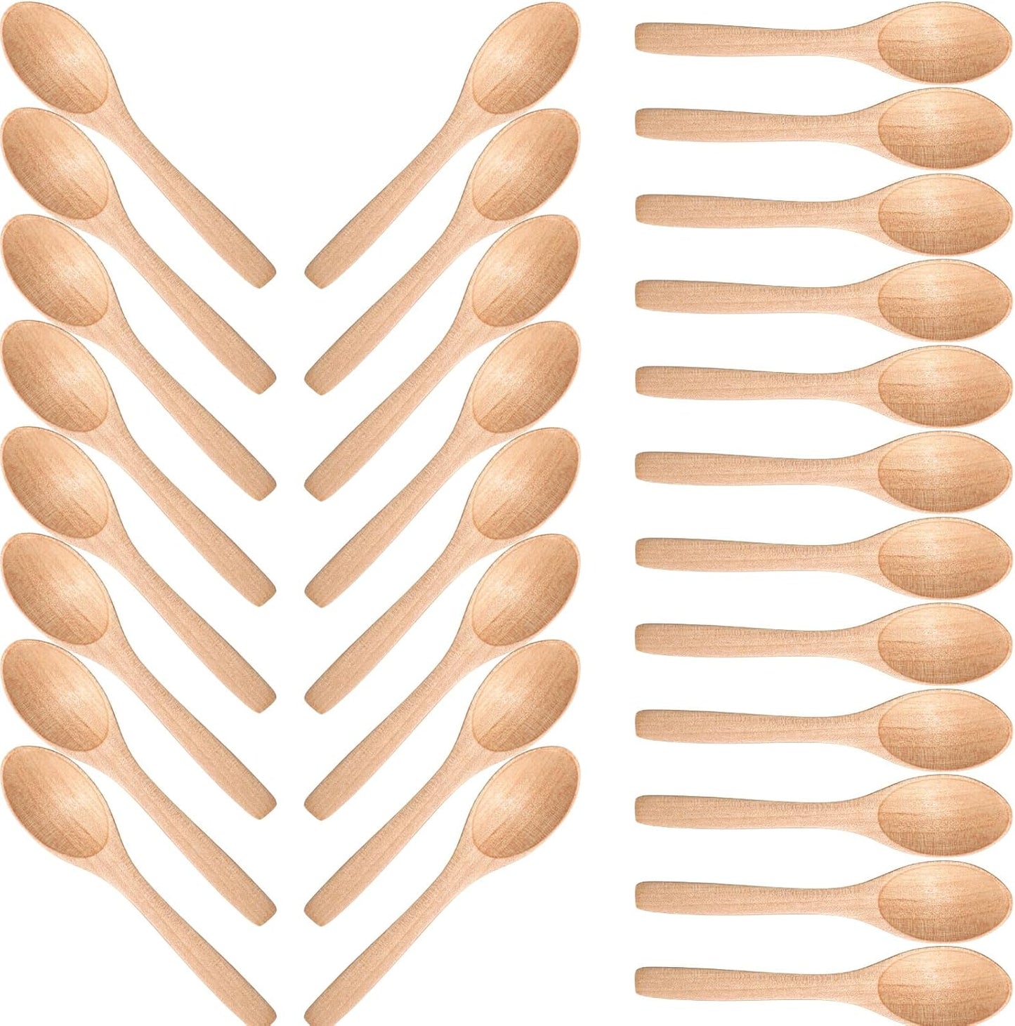 30 cucharas pequeñas de madera para condimentos y cocina