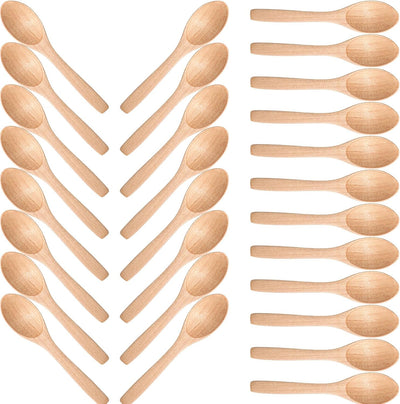 30 cucharas pequeñas de madera para condimentos y cocina