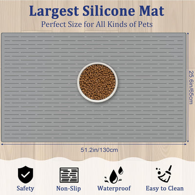 Tapete silicona antideslizante para mascotas 51.2x25.6pulg