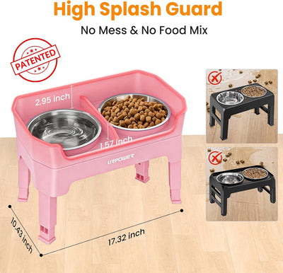 Cuencos elevados 3en1 para perros acero inox 4 alturas