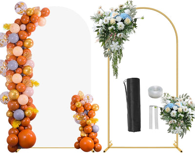 Soporte arco boda 6.6ft con cubierta blanca metal