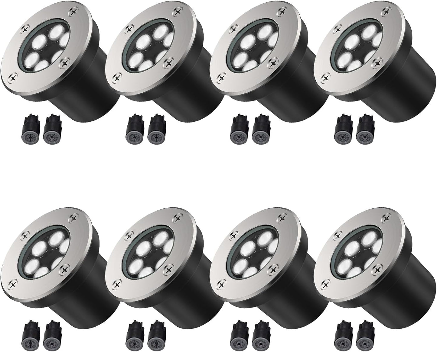 Luces LED suelo 6W IP67 6000K paquete 8