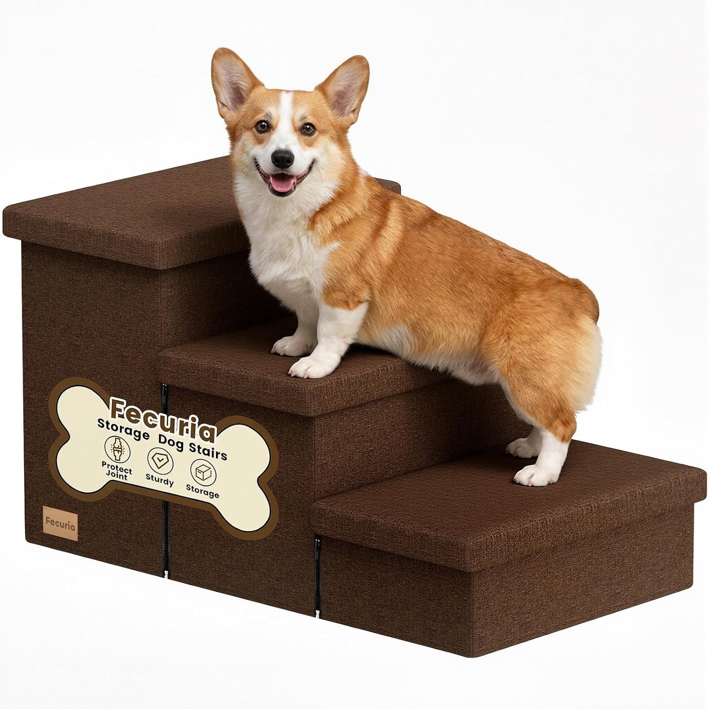 Escaleras para perros 3 escalones 18pulg antideslizantes sofá cama