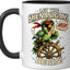 Taza cerámica de loro divertida en negro y blanco