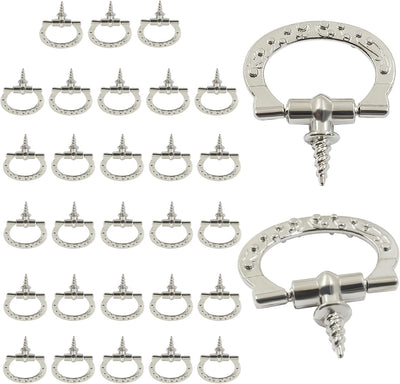 10 Pzas Manillas Cajones Plata para Joyero y Muebles