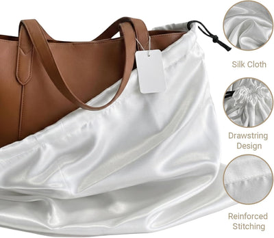 4 Pzas Bolsas Satén 15.7x19.7pulg Blanco
