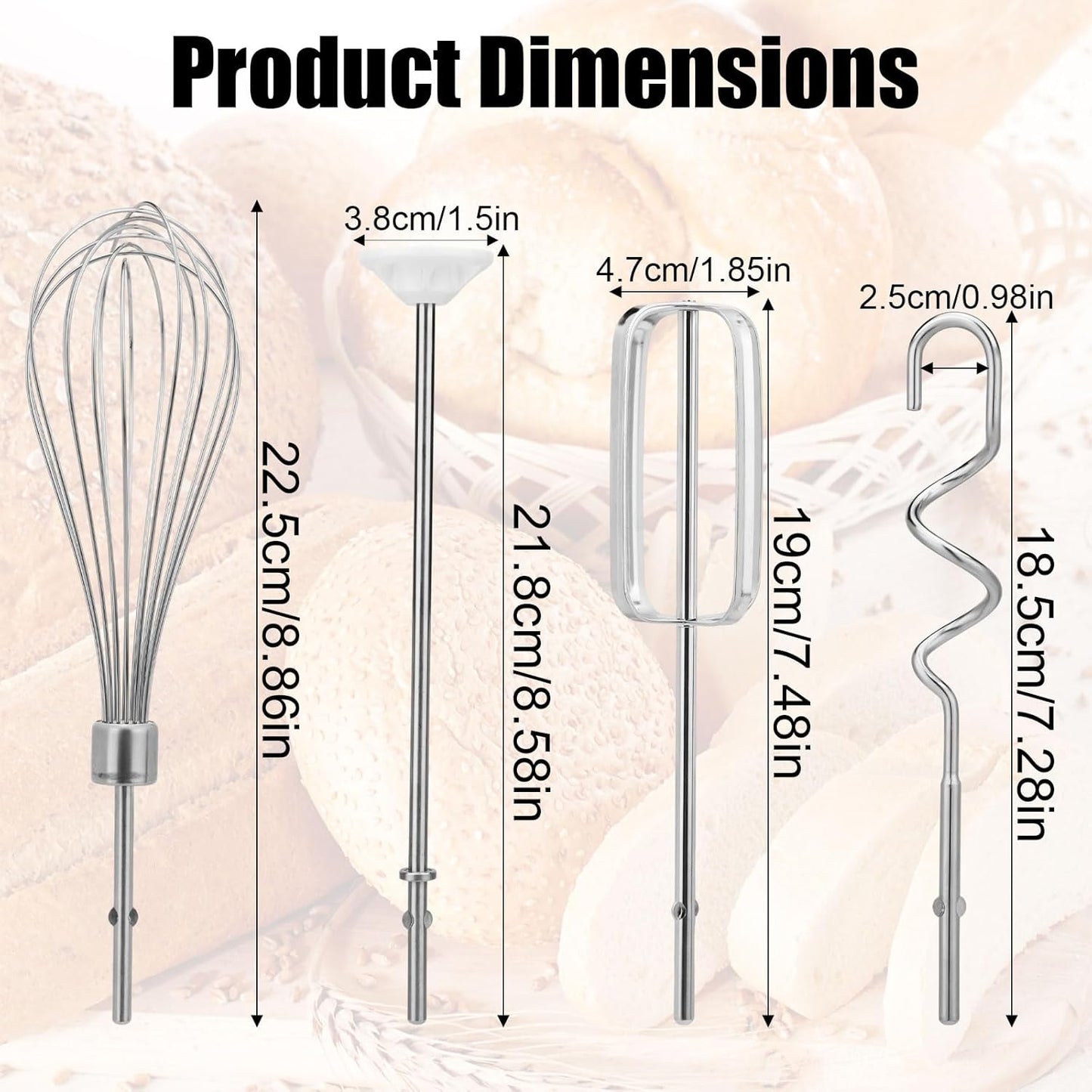 Set accesorios batidora mano comp KHM3 KHM5 KHM7