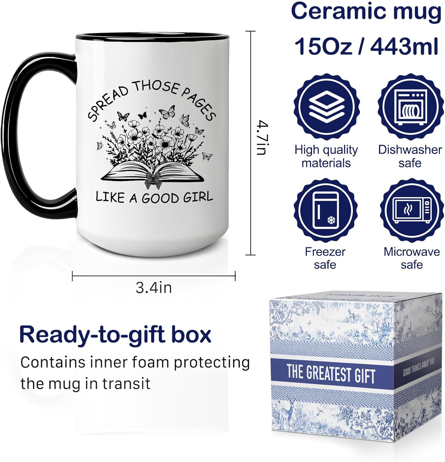 Taza divertida para lectores y amantes de los libros