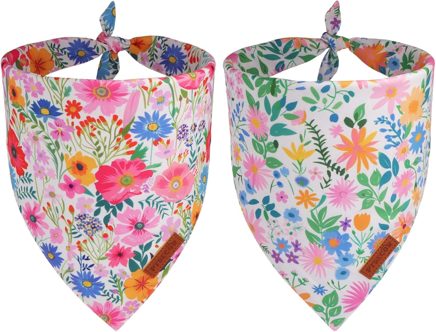 Bufanda perro floral duradera ajustable para medianos y grandes