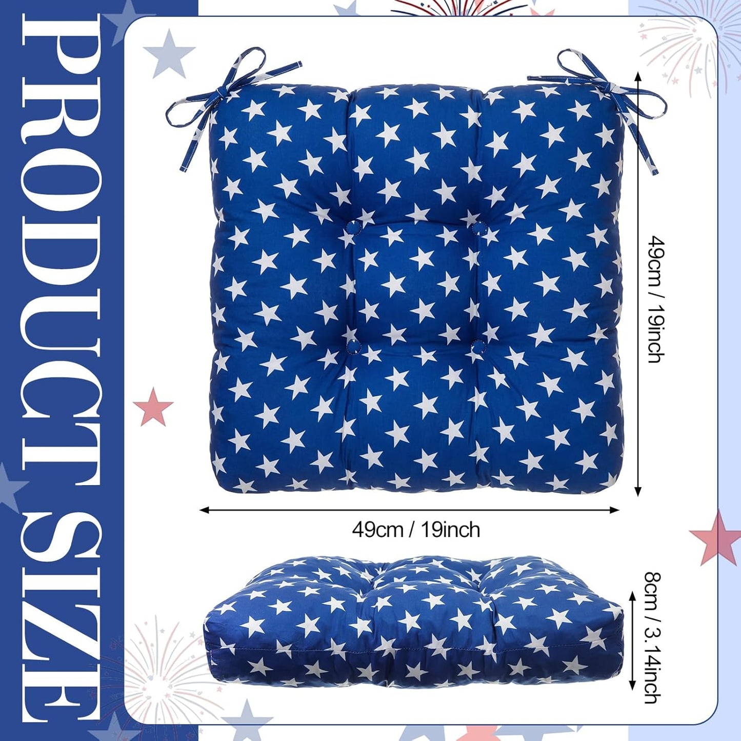 Pack 4 Cojines Decorativos Bandera EE.UU.