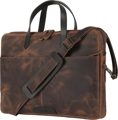 Funda cuero laptop 15.5pulg correa carretilla bolsa oficina