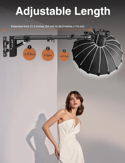Soporte pared luz anillo ajustable 44.5pulg estudio fotográfico