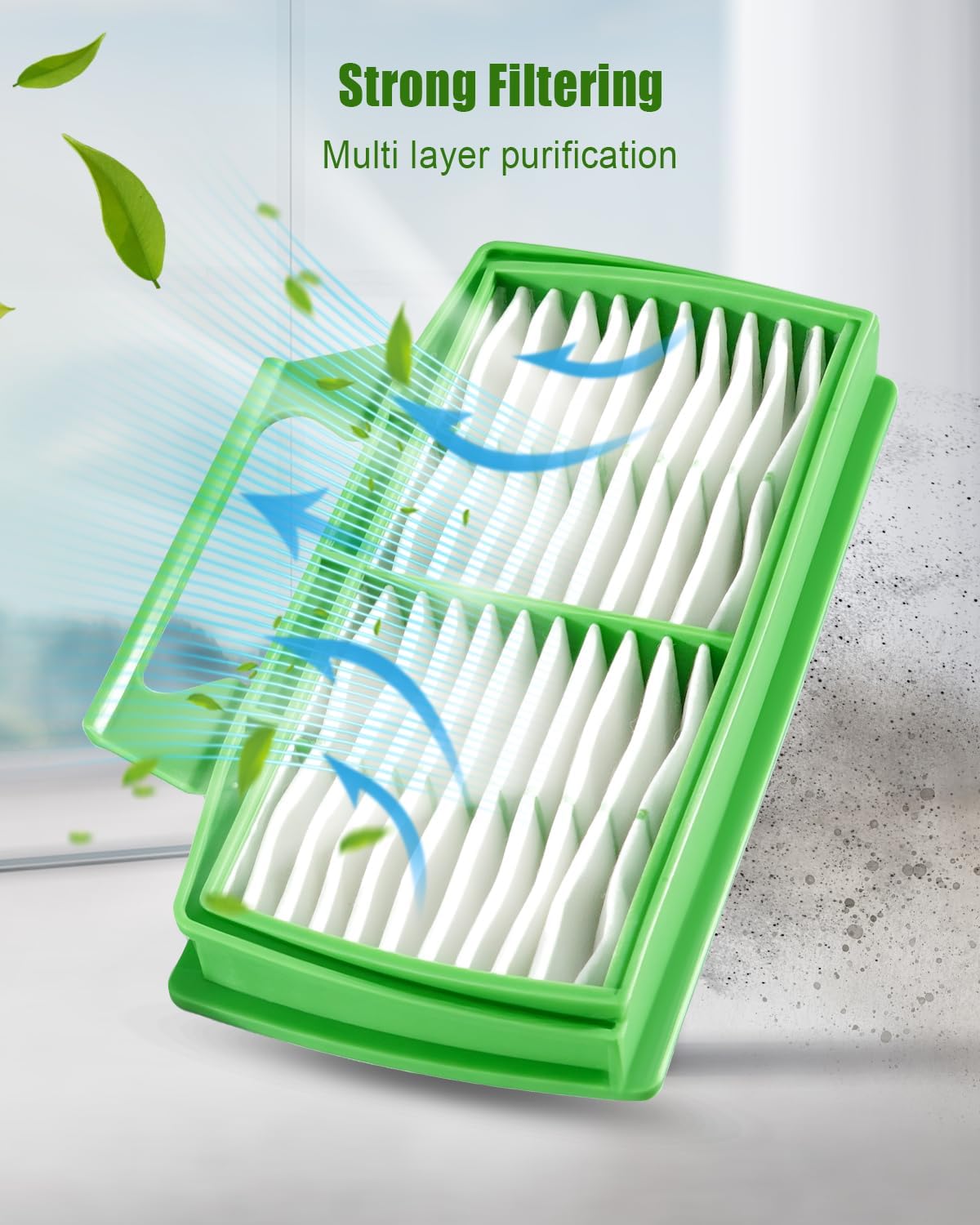 2 Filtros Micro Higiene Comp Sebo 6608ER Airbelt K