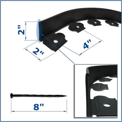 Kit bordes jardín negro 10ft sin excavar 10 picos valla patio