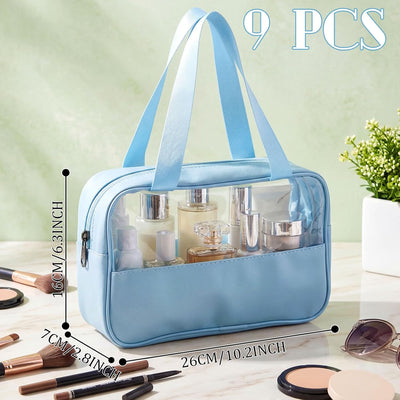 Bolsa maquillaje translúcida organizadora portátil