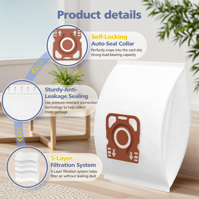Set 12 Bolsas Vacío + Filtros AirClean para Aspiradoras Miele