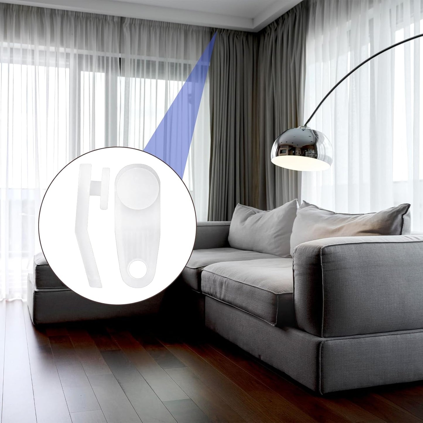 50 Ganchos Plástico Cortinas Ajustables Deslizantes
