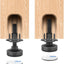 Patas ajustables metal para muebles negro 4 Pzas