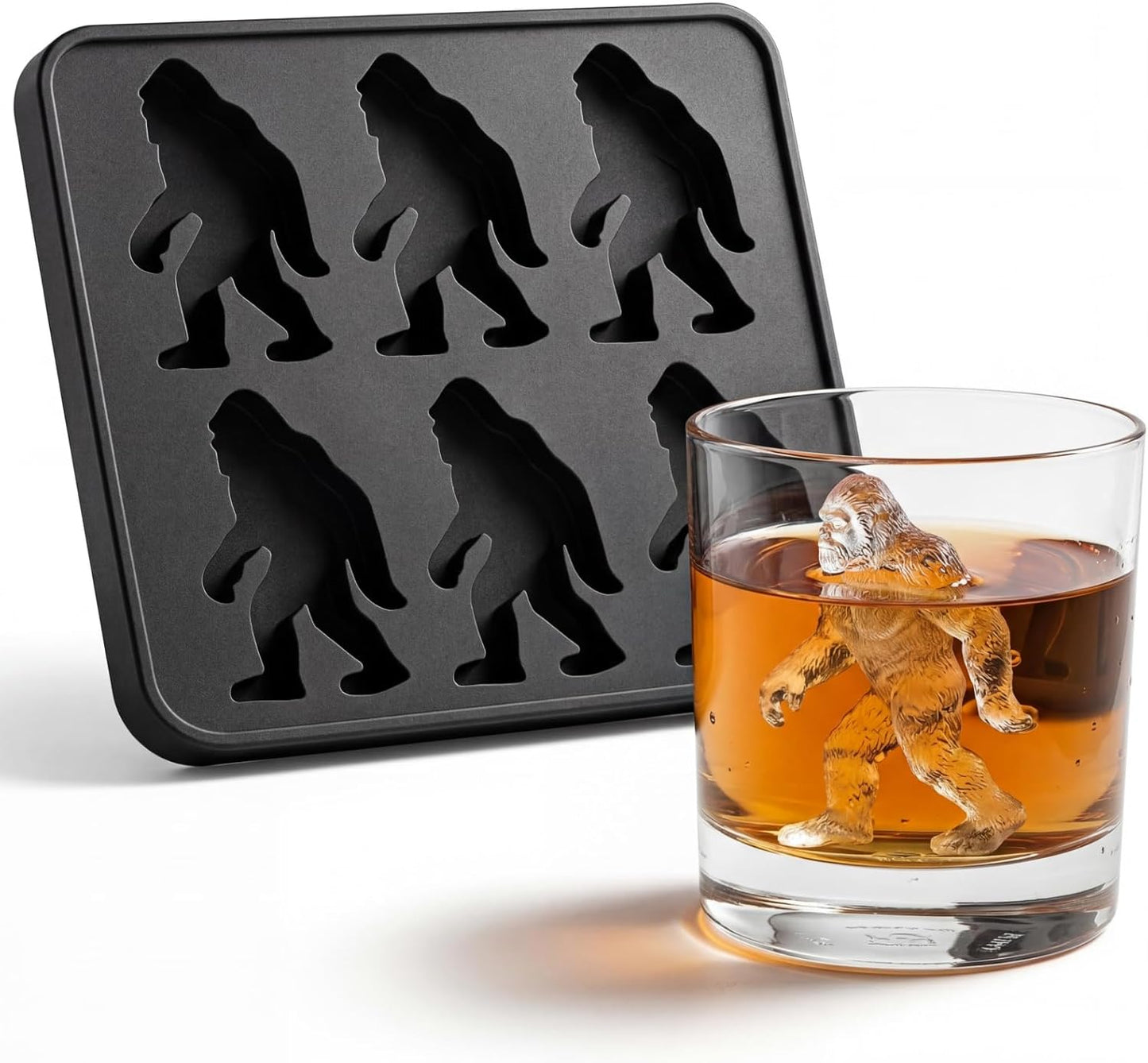Molde para cubitos de hielo Bigfoot con forma de Sasquatch de silicona