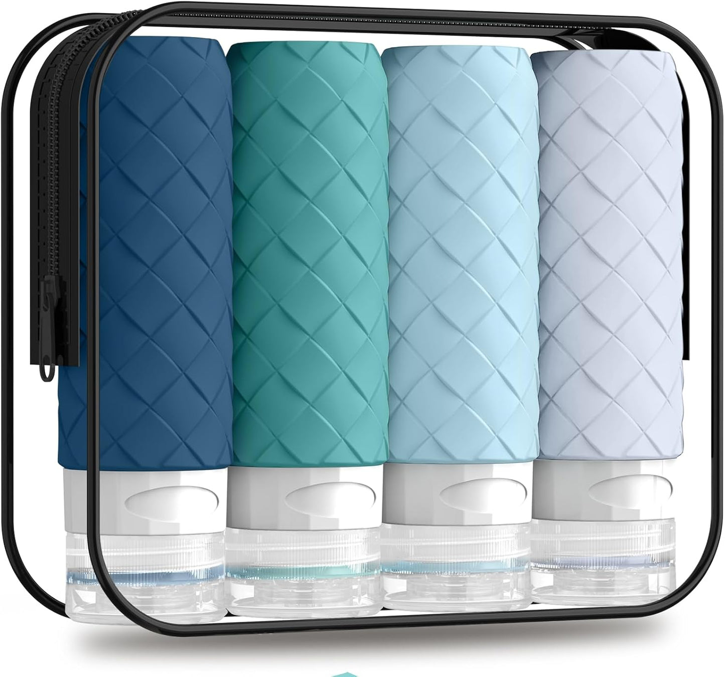 Botellas viaje TSA aprobadas sin BPA silicona recargables