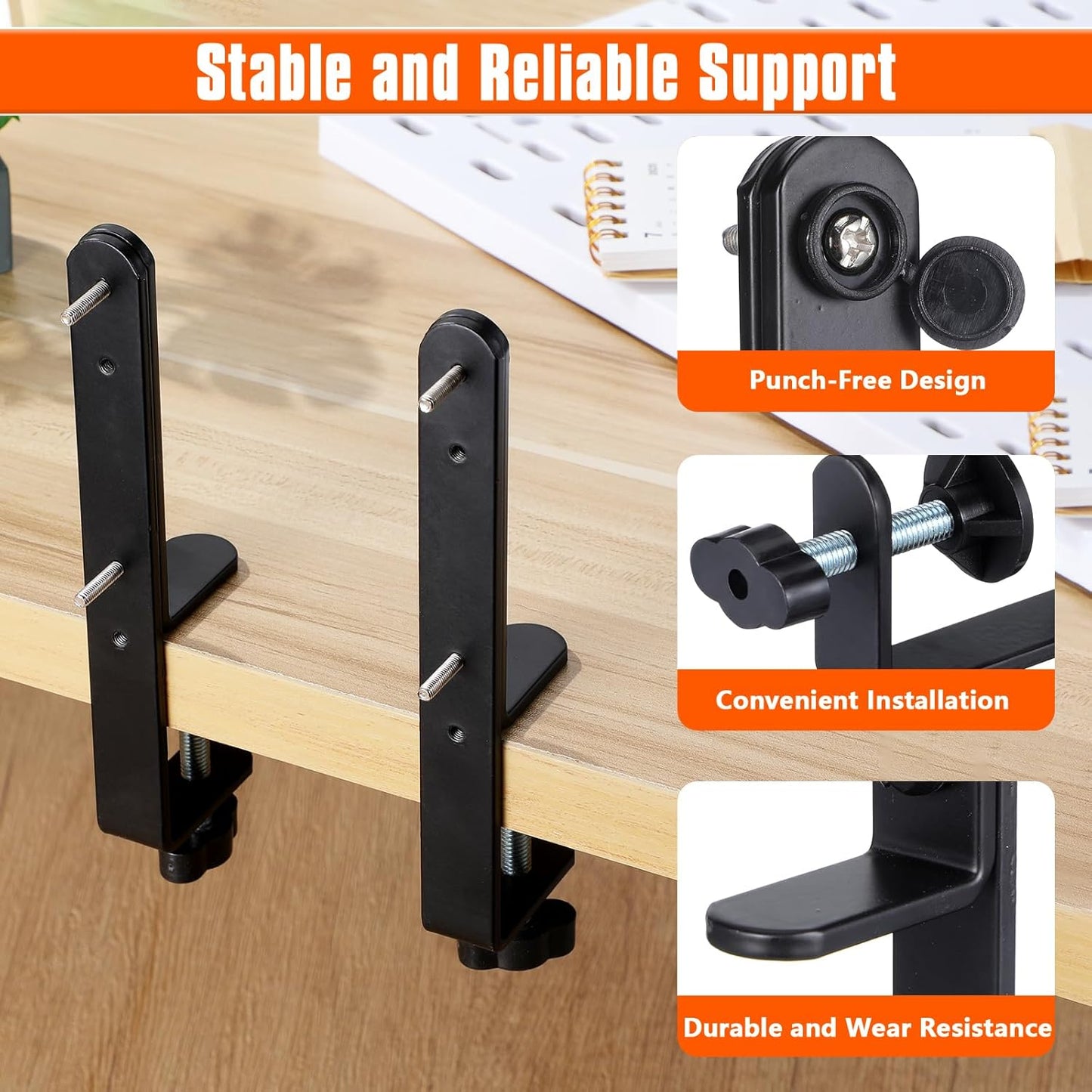 Soportes mesa metal para organizacion escritorio
