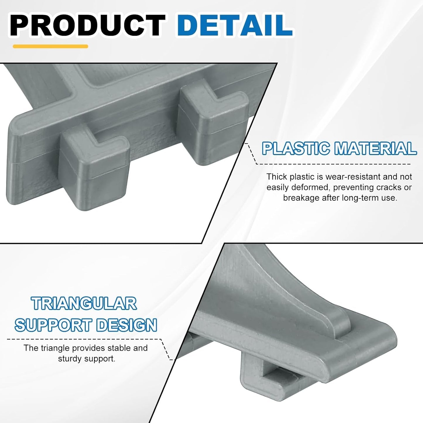 10 Clips Plástico Estantería Refrigerador 0.8pulg Azul
