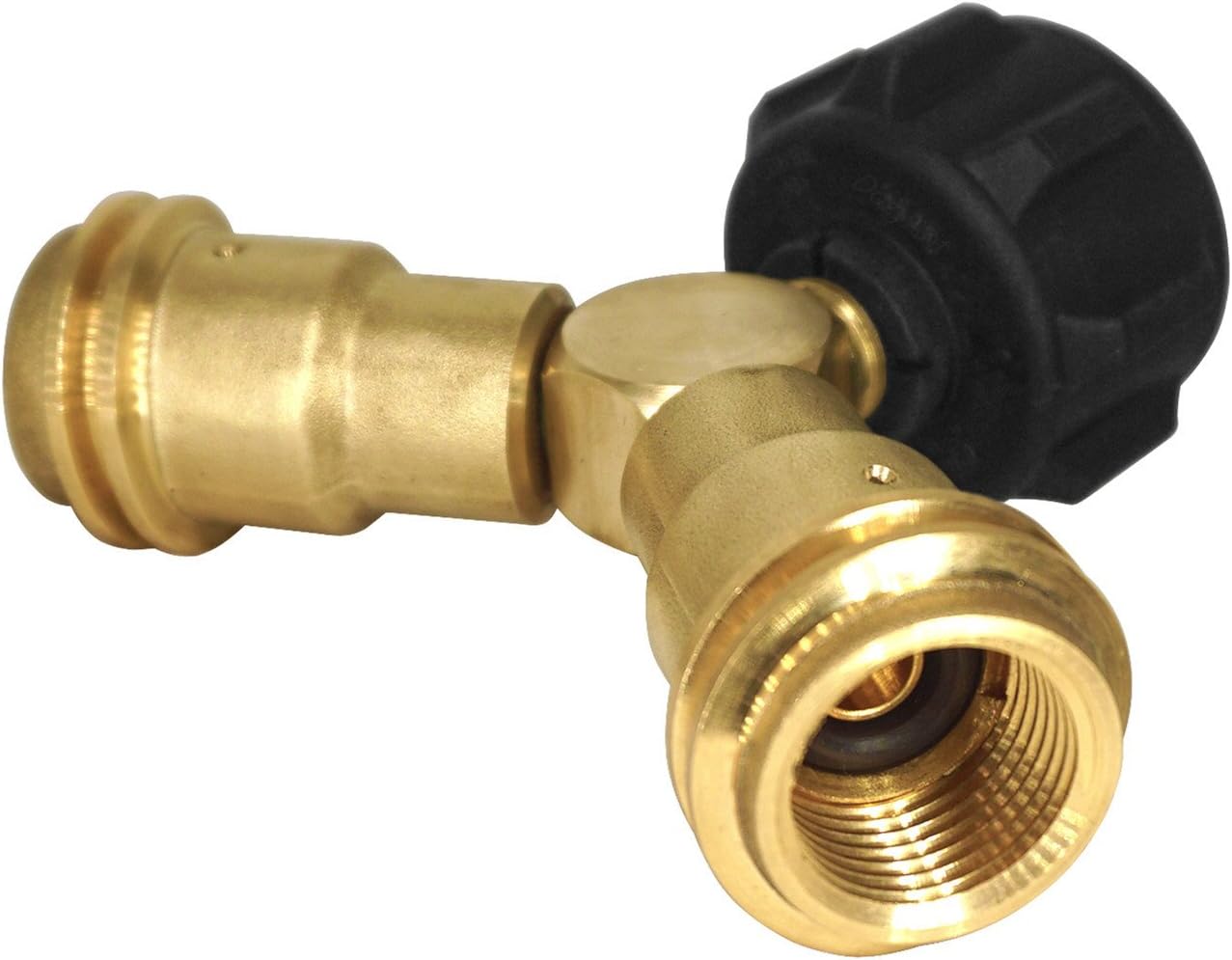 Bifurcador propano conector latón 100% sólido 1 macho QCC 2 hembras