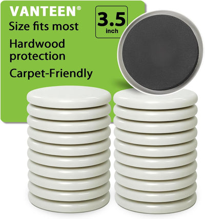 Deslizadores muebles alfombras 20 pzas 3.5pulg plástico EVA beige