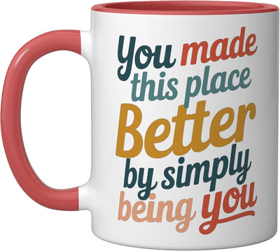 Taza Cerámica Agradecimiento Colega Rojo/Blanco
