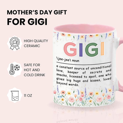 Taza de café Gigi regalo día de la madre para abuela
