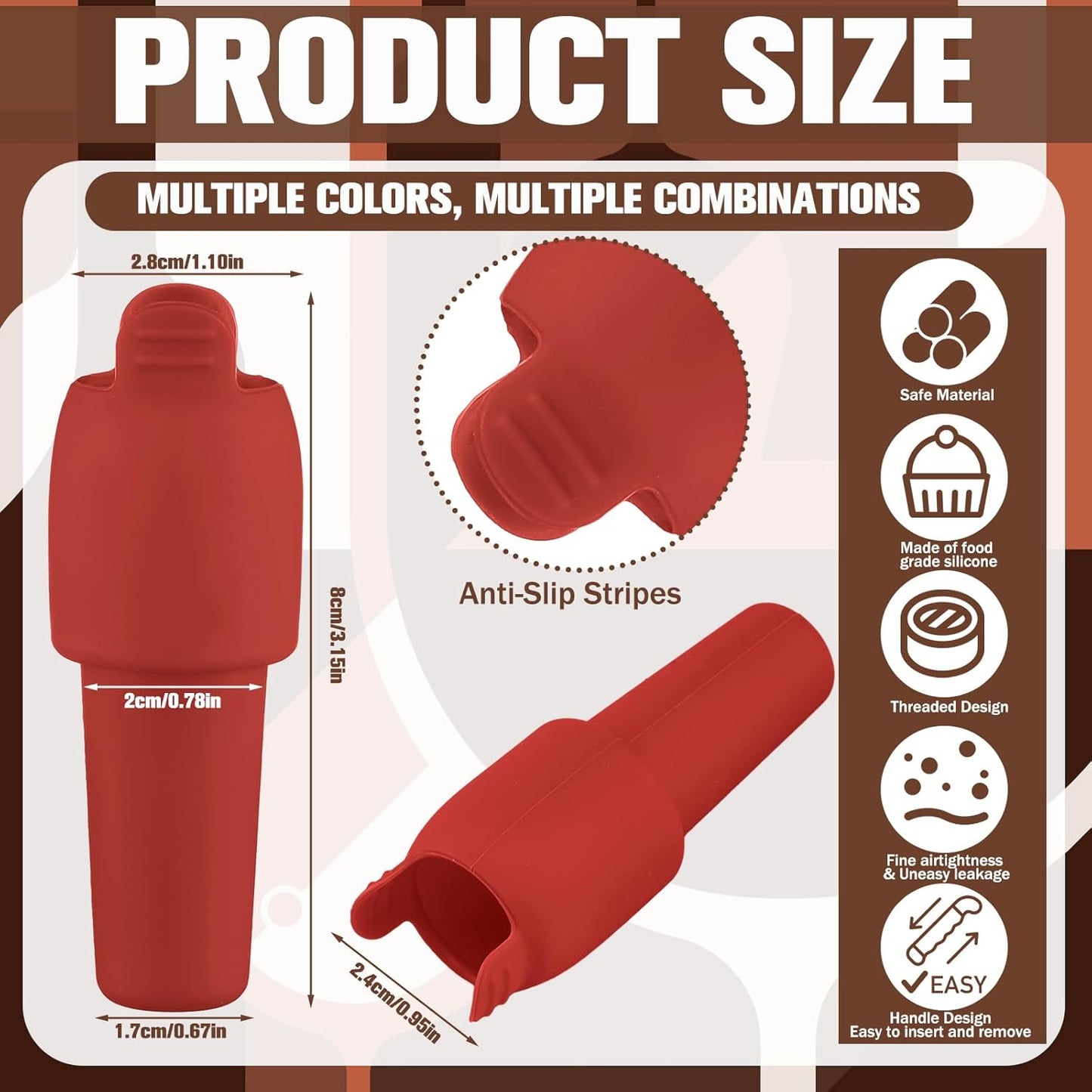 Tapones de vino de silicona multicolor reutilizables con sello a prueba de fugas