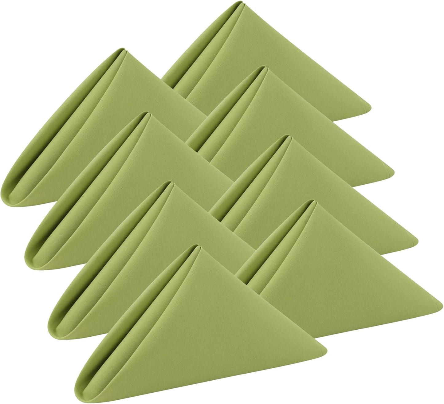 Juego de servilletas de tela microfibra 8x18 pulgadas sin arrugas verdes