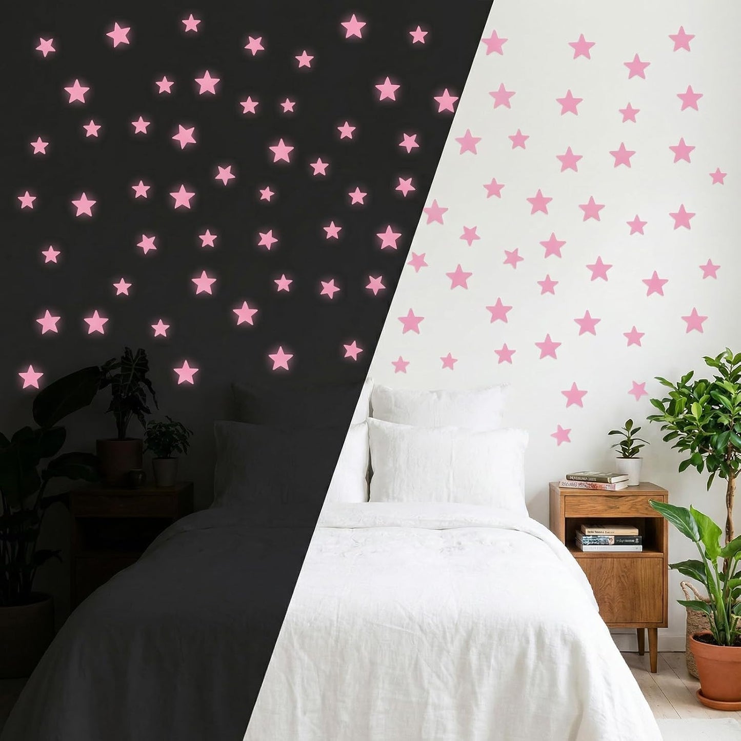 200 Estrellas Techo Brillan en Oscuridad 3D Decoración