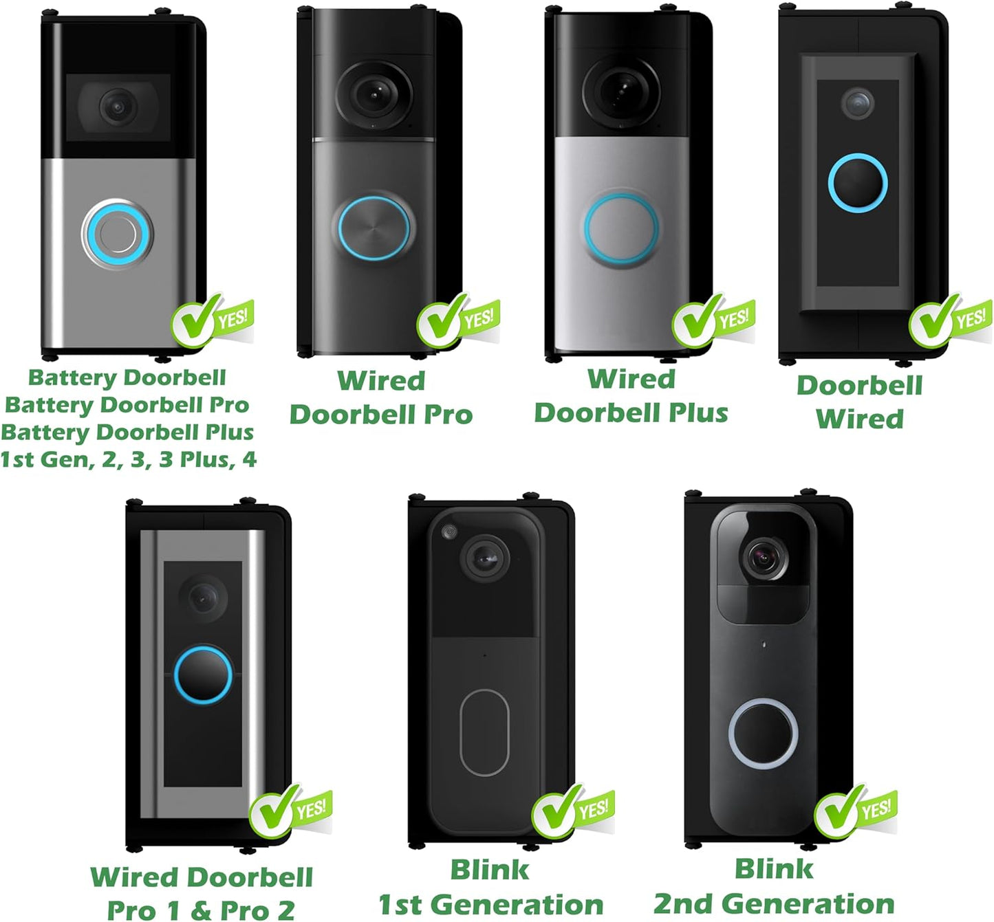 Timbre puerta ajustable sin taladro 25-55grados con cable