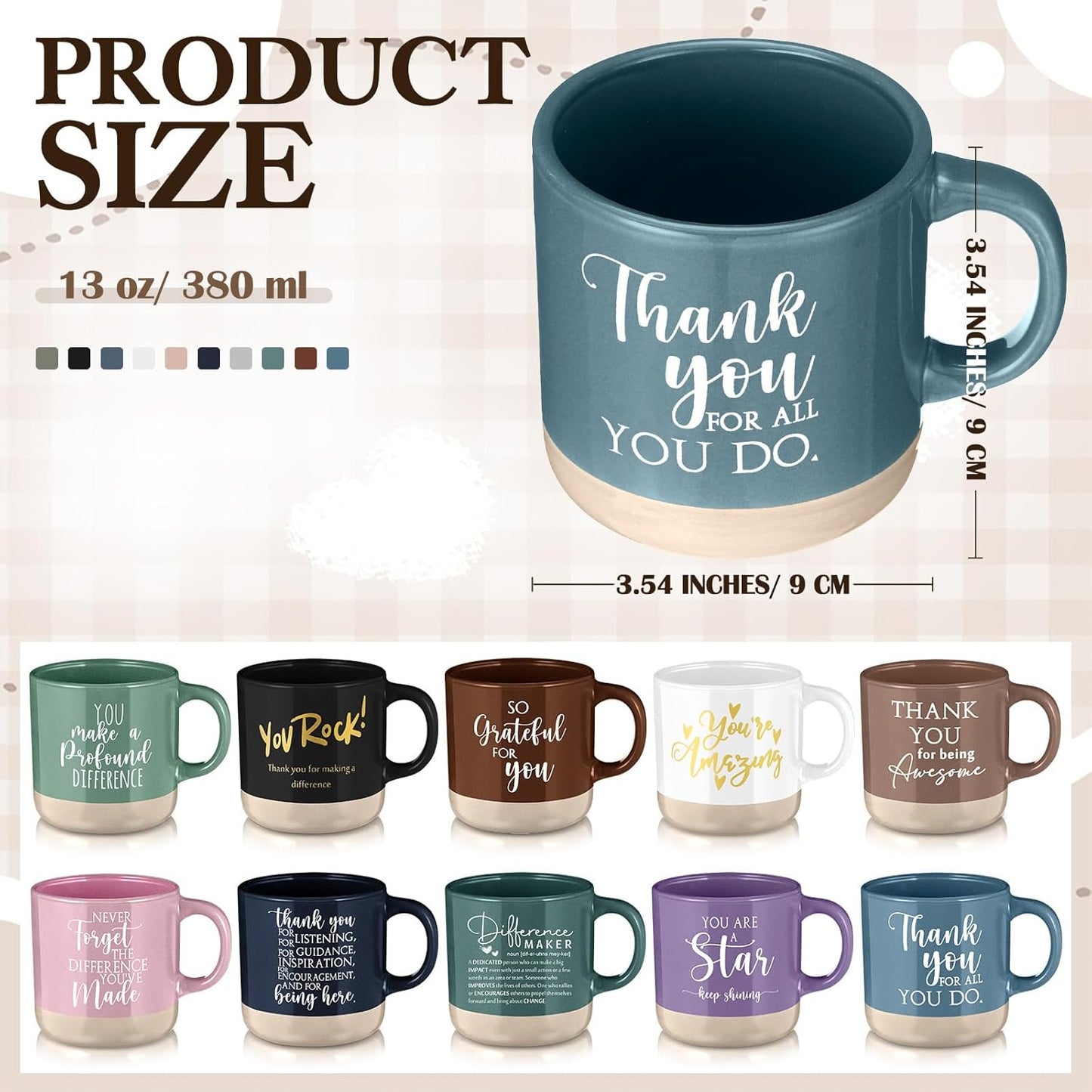 20 Tazas Cerámica Regalo Agradecimiento Empleados