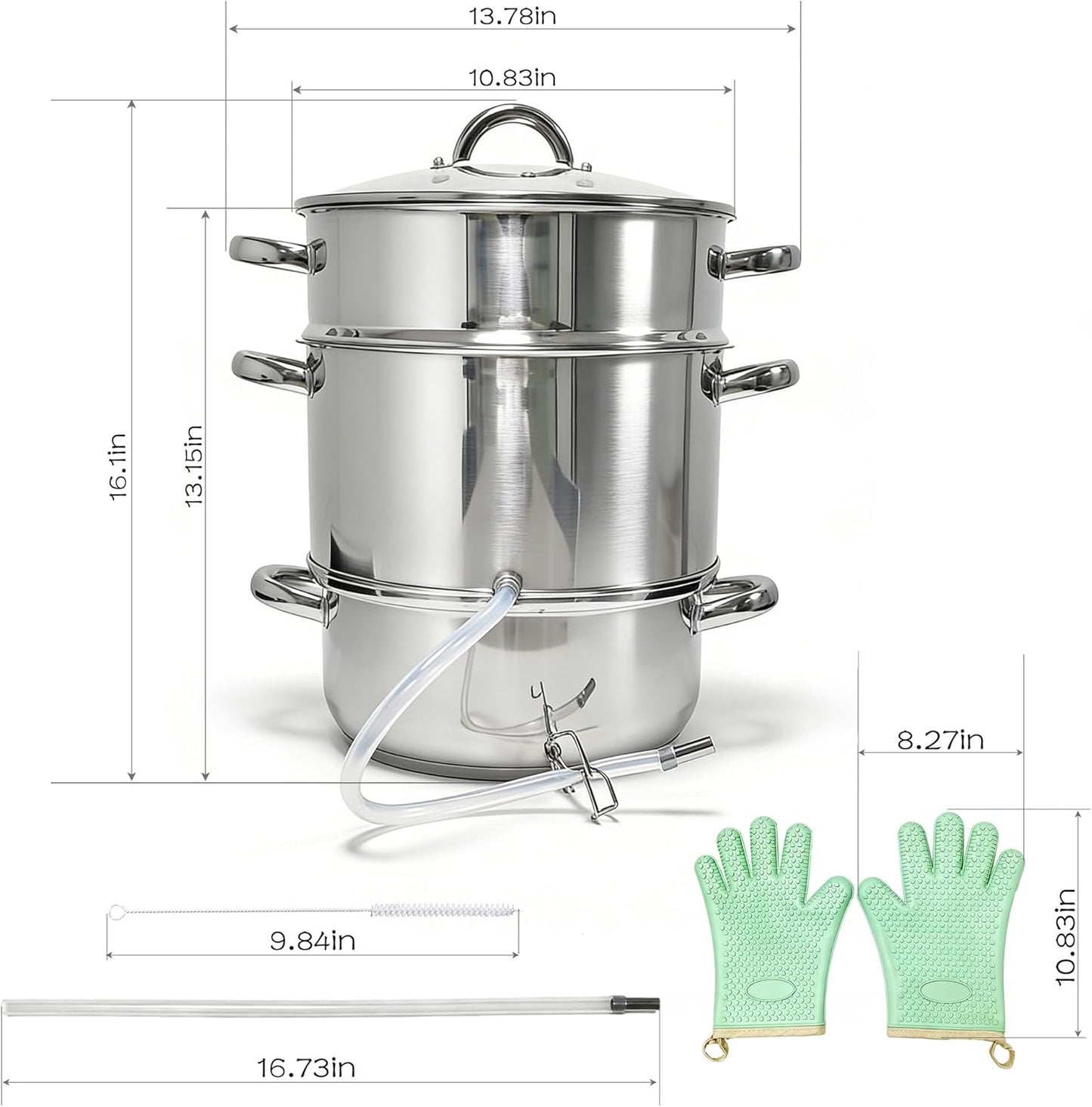 Exprimidor de vapor acero inoxidable para frutas y verduras