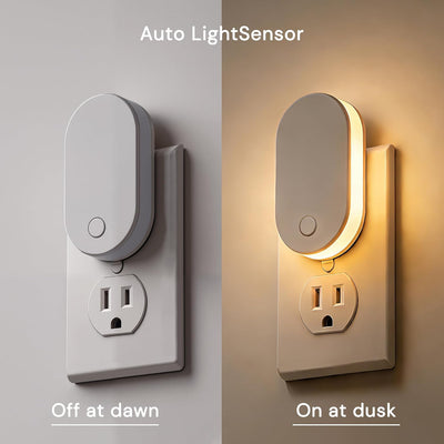 Luces Nocturnas Pared Sensor Amanecer Blanca Suave 3000K Set 2