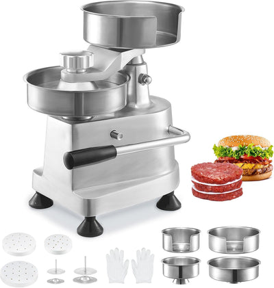 Máquina hamburguesas 3 moldes 4/5/6 pulg acero inox