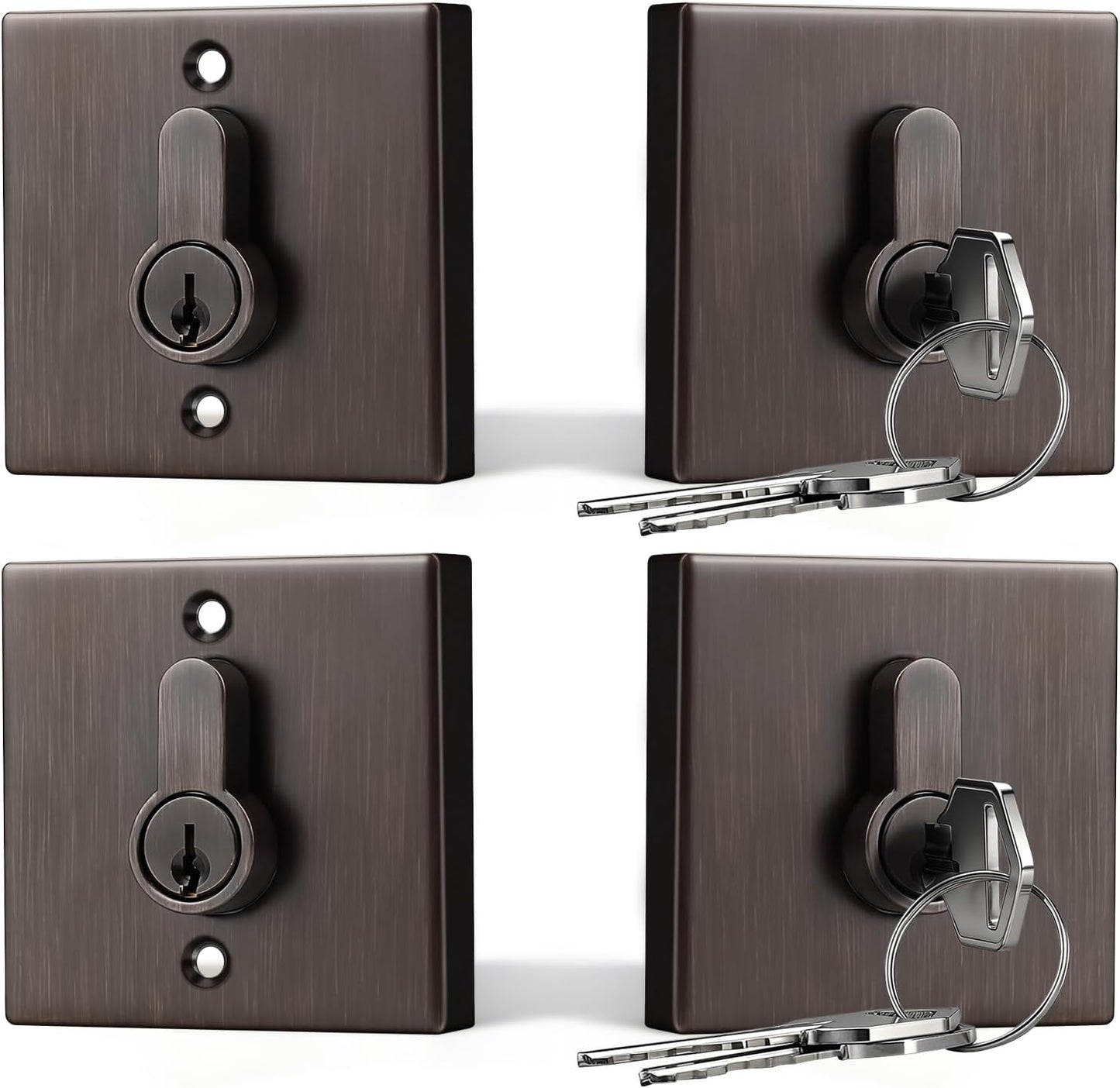 2 Cerrojos Doble Cilindro Bronce Puertas Interior Exterior