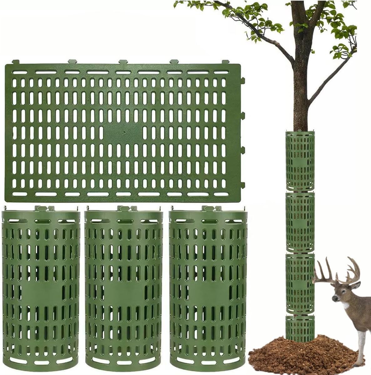 8 Protectores Troncos 15x10pulg para Árboles