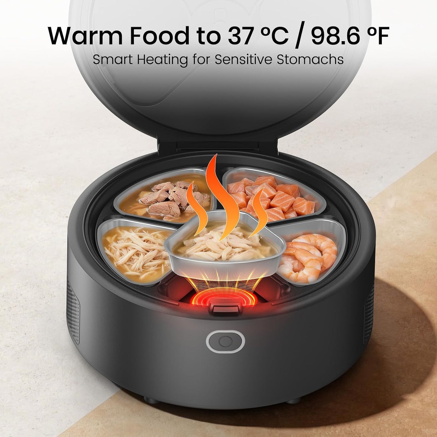 Comedero gatos con cámara 3 MP app acero inox