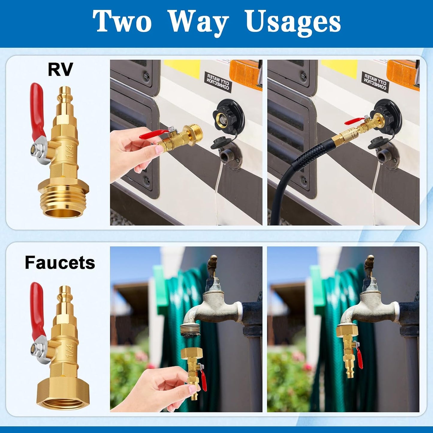 Adaptadores 3/4pulg GHT latón válvula compresor aire