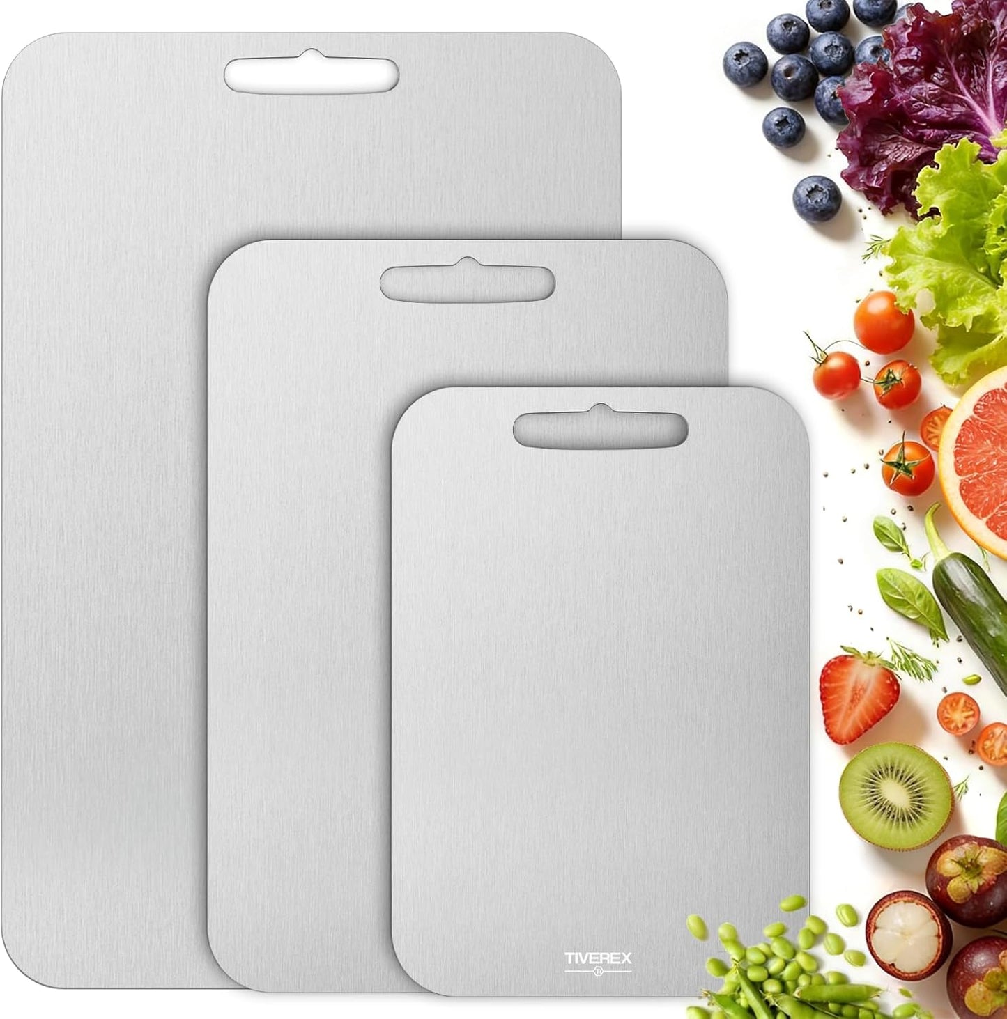 Set 3 Tablas Cortar Titanio Grado Alimenticio Doble Cara