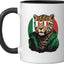 Taza cerámica bandera Italia negra/blanca