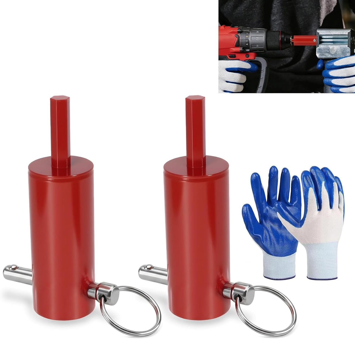 2 Pzas Adaptador Taladro Remolque Perno 1pulg Acero Resistente