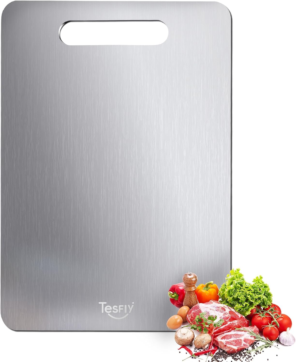 Tablero de corte de titanio puro para cocina doble cara