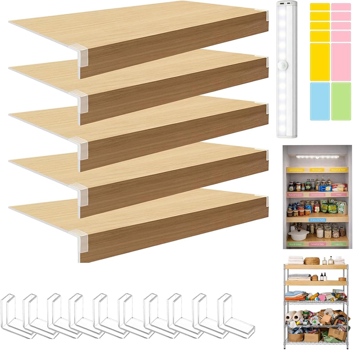 Fundas estante alambre 24x12pulg con luz LED