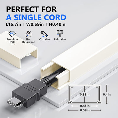 Ocultador cable beige 142pulg para paredes