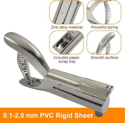 Perforadora manual un solo agujero para PVC y papel con colector